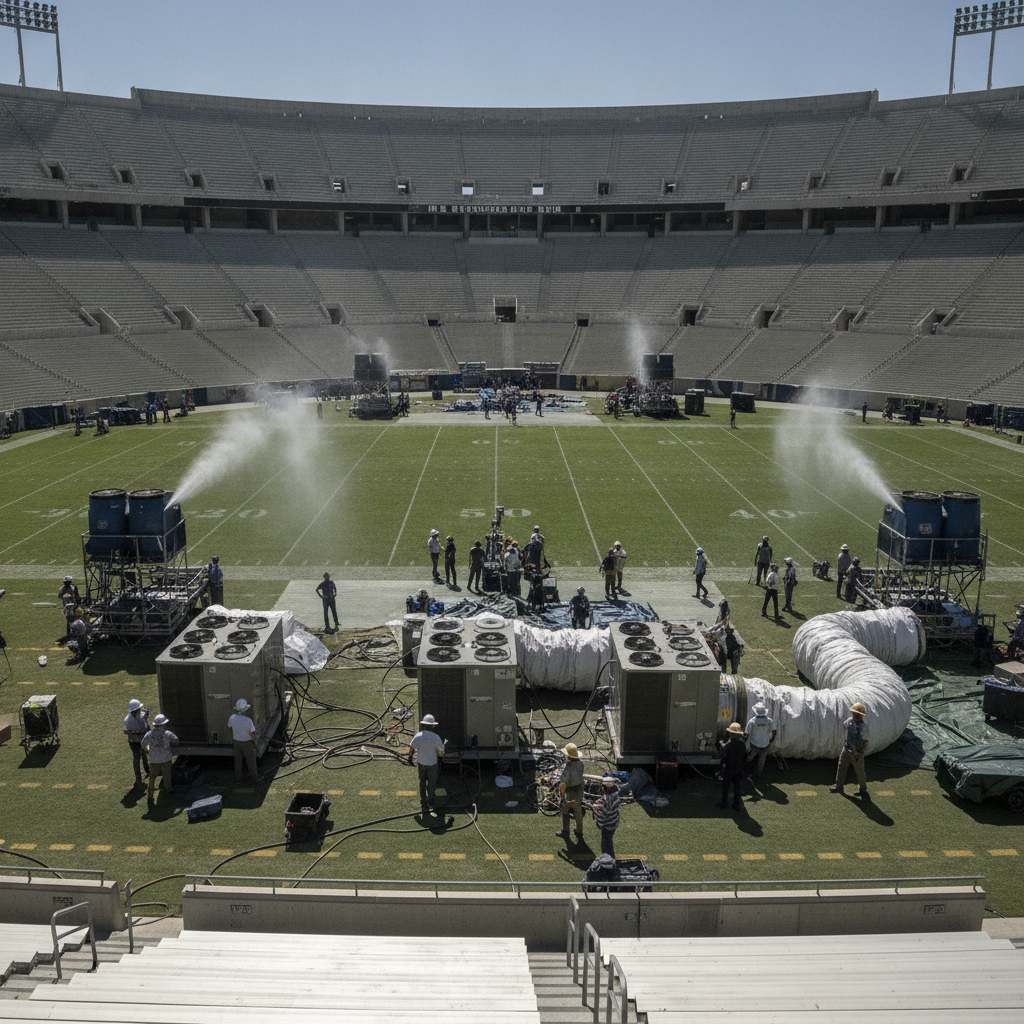 Coliseum Readies Cooling Measures for USC Season Opener