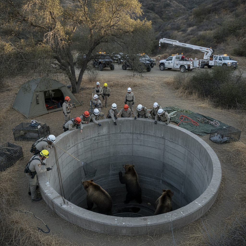 Wildlife Officials Assess Rescue Options for Bears Trapped in La Verne Cistern
