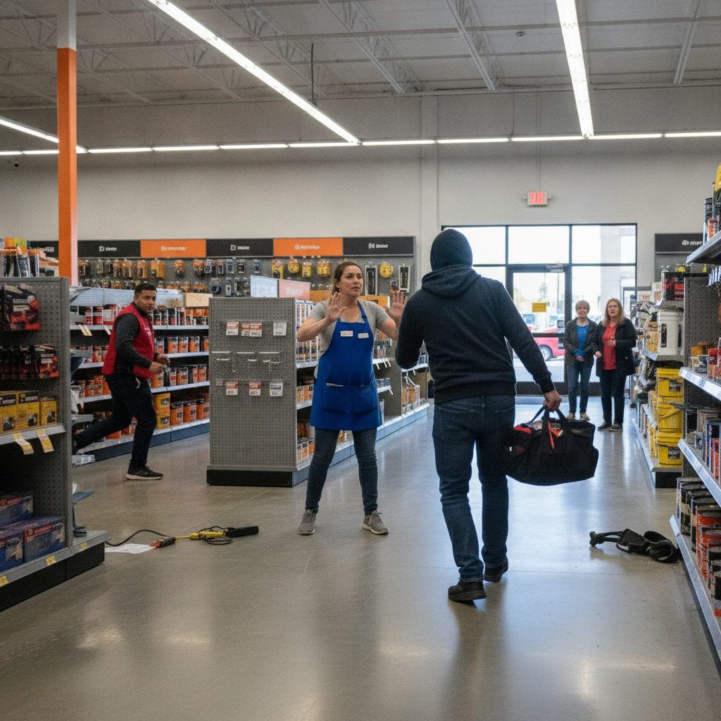 Pregnant Clerk Intervenes in Shoplifting Attempt at Palmdale Hardware Store